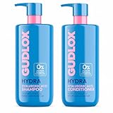 Gudlox Hydra Hyaluronic Acid Sulphate-Free Moisturising Shampoo & Conditioner Set – Daily Hydration for Dry, Dehydrated Hair (2 x 400ml)