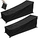 2PCS Housse pour Chaise Longue, 200x75x40/70cm Housse de Protection Bain de Soleil avec Cordon de Serrage, Tissu Oxford 210D Housse de Protection, Imperméable Chaise Longue de Jardin Coupe-Vent
