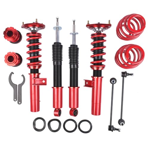 GELUOXI Height Adjustable Coilover Suspension Shock Absorber Lowering Kit Replacement for 2003-2007 VW Golf MK5, 2006-2009 GTI Coilovers Springs Struts