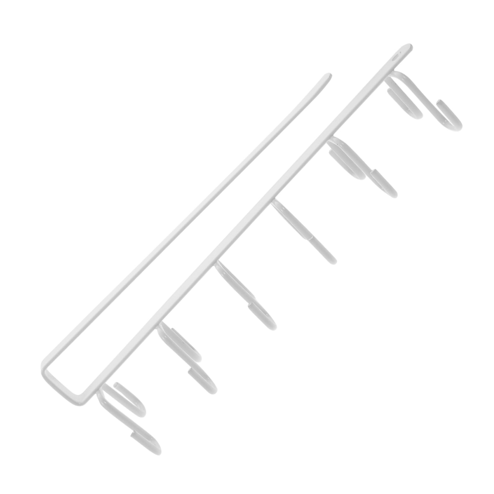 Cabilock 4 pezzi Portaoggetti Cucina Bianco Semplice Ganci da Parete per Tazze e Utensili Organizer Facile da Installare per Armadietti e Mensole Supporto per Cucina