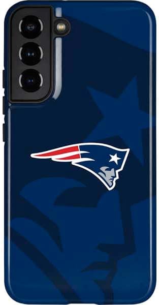 Skinit Pro Phone Case Compatible with Galaxy S22 Plus - Officially Licensed NFL New England Patriots Black & White Design