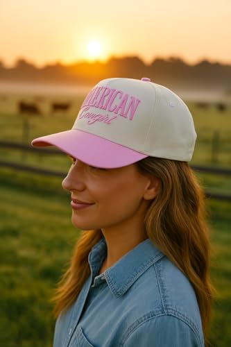 Image of Country Trucker Hat - Western Snapback Baseball Cap - Vintage Embroidered Hat for Men & Women
