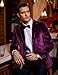 COOFANDY Velvet Blazer Black Tuxedo Jacket Slim Fit One Button Velour Jackets for Dinner Prom Party