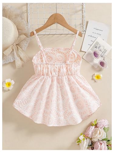 Girls' Floral Blouses Shirts Spaghetti Strap Camisole Tops Summer Babydoll Peplum Top2