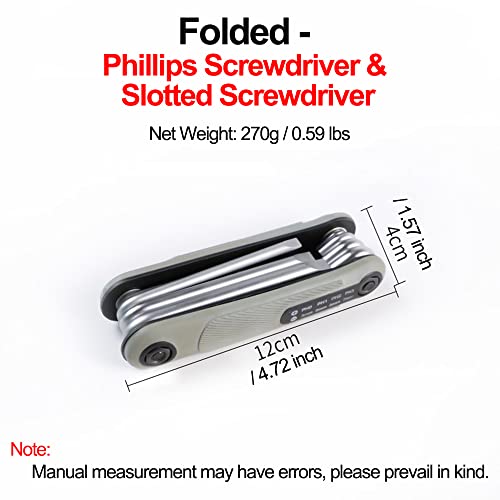 Gdfymi Pocket Screwdriver, Folding Screwdriver Set, 8 In 1 Screwdriver Multitool, Universal Screwdriver, Slotted Phillips Screwdriver, Phillips Ph0–Ph3, Slotted 3.0-7.0 (1 Pack 8Pcs) #TOP1