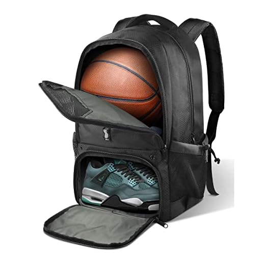 BROTOU Soccer Bag, Basketball Backpack with Ball Compartment, Soccer Backpack for Basketball/Volleyball/Football, Large Capacity Sports Equipment Bags for Men/Women (Black new)