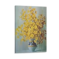 Amazon.co.jp: 北欧ヴィンテージフラワー黄色の花ポスター 印刷
