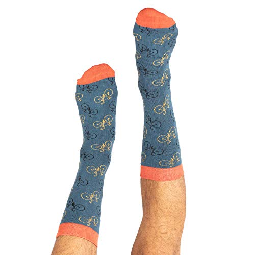 LilyRosa Mens Cycling Socks Bicycle Bike Boys 6-11 Bamboo Mix Box 3 Pairs - Image 7