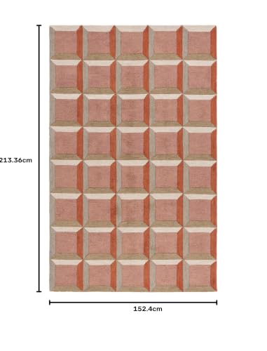 Image of Hand Tufted Wool Carpets Anti Shedding Rug Modern Carpets for Living Room Size 5x7 Feet