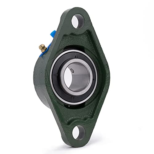 Image of XIKE 2 Pcs UCFL206 Bore 30 mm Pillow Block Flange Mounted Ball Bearings. | Solid Cast Iron Base and Self Aligning Chrome Steel Sealed Bearings