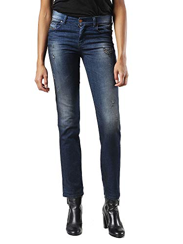 Jeans slim Diesel Sandy 0875C femme pantalon denim bleu stretch