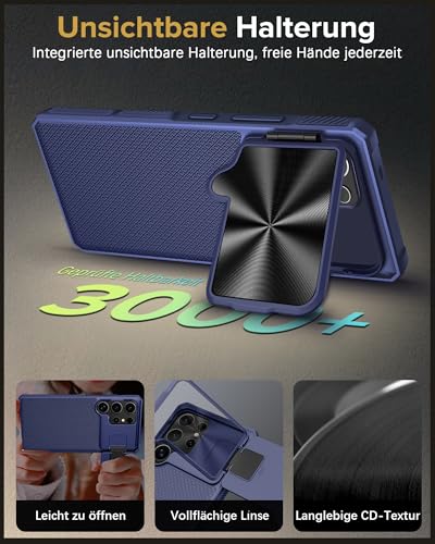 Funda para Samsung Galaxy S25 Ultra con soporte integrado y carcasa híbrida ultra fina 2