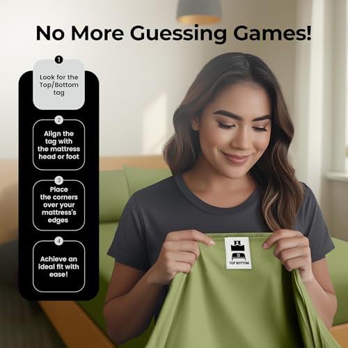 Image of Utopia Bedding Queen Fitted Sheet - Bottom Sheet - Deep Pocket - Soft Microfiber - Shrinkage and Fade Resistant-Easy Care -1 Fitted Sheet Only (Olive)