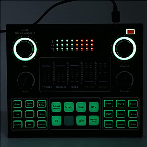 V9 Bluetooth Soundkarte, Mixer Voice Soundboard Live, Bluetooth Sound Mixer Board mit 16 Effekten, Audio Mixer für… - Image 7