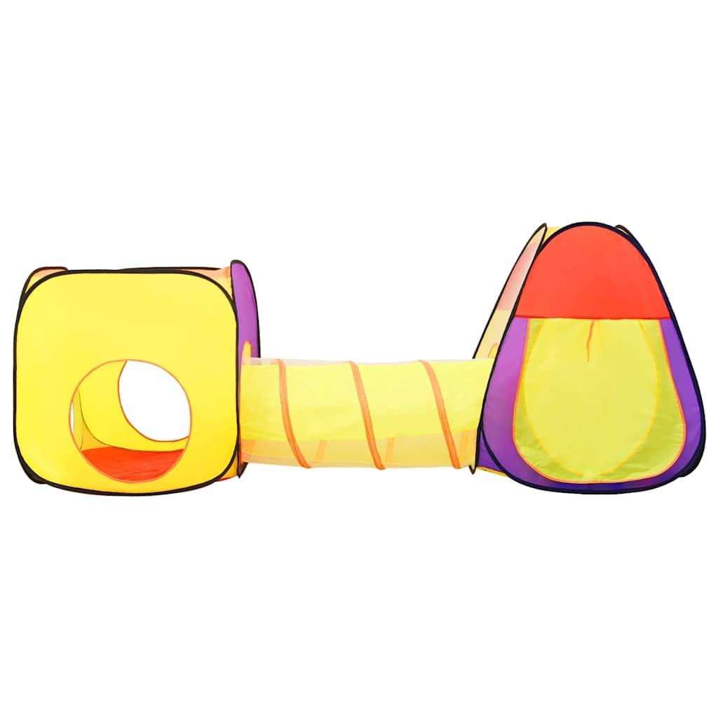 Mangloder Spielzelt mit 250 bunten Bällen für Kinder 255x80x100 cm vielseitiges Kinderzelt mit Krabbeltunnel und Spielhaus für drinnen und draußen, ideal für Geburtstag Party Camping