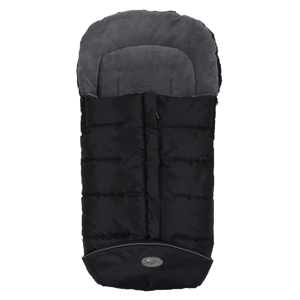 Warm Cuddly Weather Resistant Baby Stroller Footmuff Fits Most of Pushchair and Joggers,Central Open,Height Adjustable,100% Safe CPC Tested Toddler Stroller Bunting Bag-Coffee