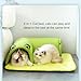 CXYYXF 2 in 1 Cat Tunnel Bed for Indoor Cats Detachable Pet Play L-Shaped Tunnel Cat Cave with Bed Washable Kitten Bed with 2 Pcs Cat Teaser Toys Great Gifts for Indoor Kitty (Small,Brown)