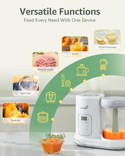 Grownsy TOA01 Baby Food Maker | Baby Food Processor | All-In-One Baby Food Puree Blender Steamer Grinder Mills Machine Auto Cooking & Grinding thumb #7