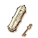 Produktbild SODIAL(R) 4 Stueck Vintage Tuerschloss mit Schluessel fuer 1/12 Puppenhaus Miniatur Golden