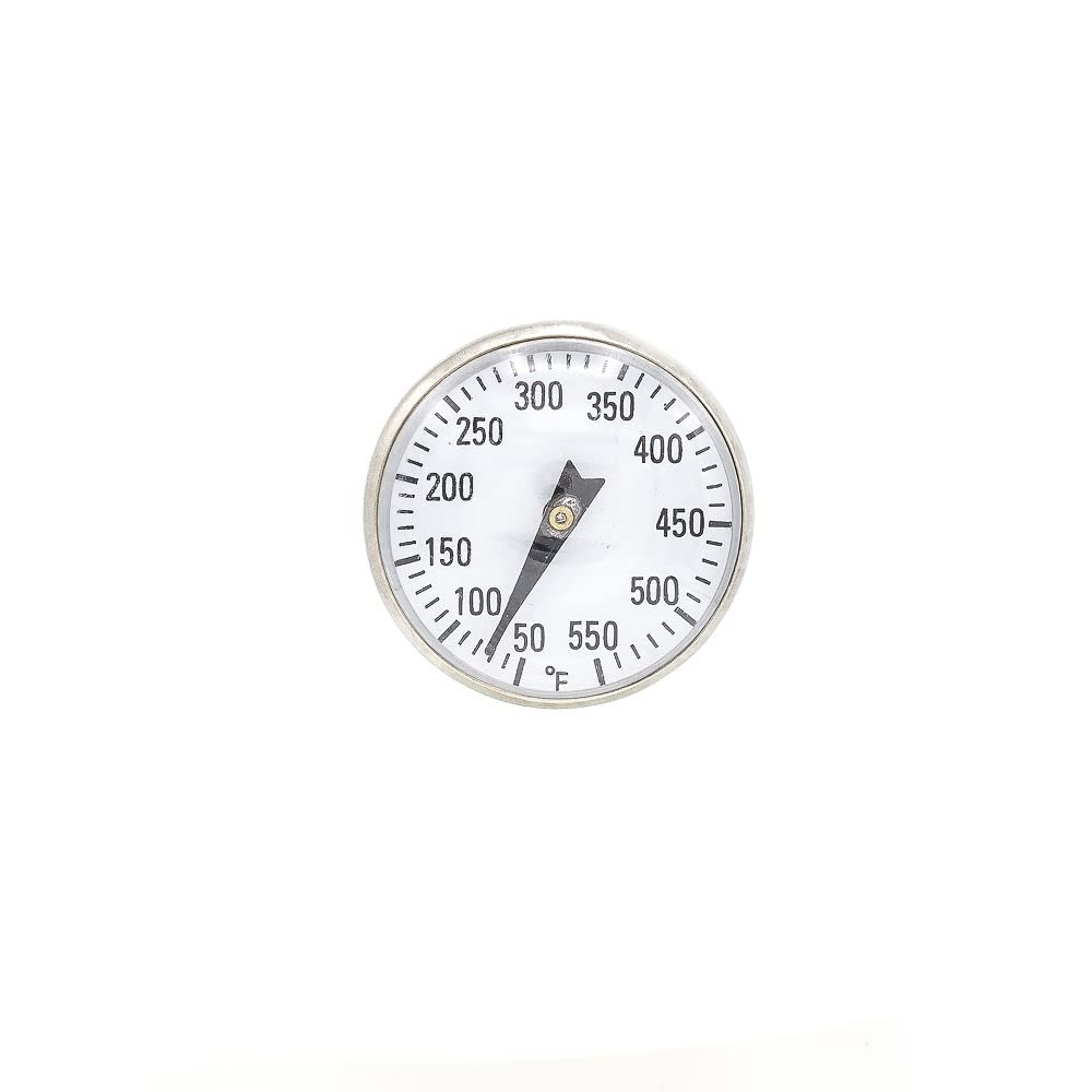 PIC Gauges B1B5-H 1â€ Dial Size, 0/220°F, 5" Stem Length, 1/8" Stem Diameter, Stainless Steel Bimetal Pocket Thermometer with Red Plastic Sleeve