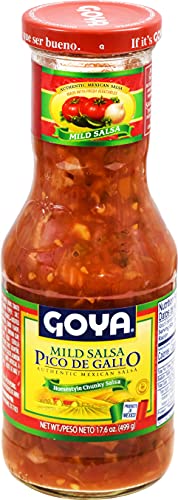 Goya Mild Salsa Pico De Gallo, Authentic Mexican, 17.6 Ounces (Pack Of 12)
