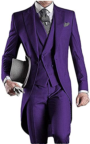 Men's Handsome 3 Pieces Tailcoat Suit Set Business Suit for Men4