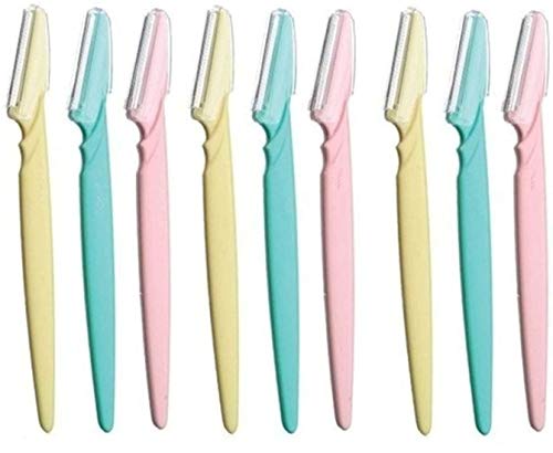 Digital Shoppy Recortadora de cejas para mujer, depiladora de cejas, cuchilla de afeitar, afeitadora, herramienta cosmética para cortar maquillaje (9 piezas)