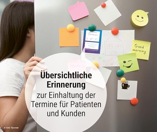 Frank Paperman® | 600 Terminzettel Praxis | 12 x Terminblock à 50 Blatt | blau | 1 Termine pro Zettel | für Ärzte, Heilpraktiker, Physio, Massage, Studios u.v.m.