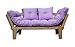 Produktbild Sofabett Sésamo, Natürlich. Violett Futon, 200x82x32 cm.