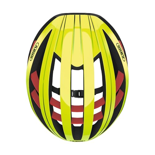 ABUS Rennradhelm Aventor - Fahrradhelm für professionellen Radsport - Gute Ventilationseigenschaften - für Damen und Herren - Gelb, Größe S – Ansicht 4