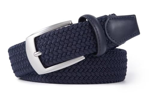Image of Fabio Valenti Canvas Elastic Fabric Woven Stretch Braided Belts for Men Women Junior with Multicolored /Full Sizes