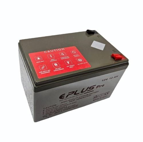 Image of EPLUS 12V 12 Ah Lithium Rechargeable Battery with BMS Protection for Spray Pump, Solar Inverter, Toys, LED Lamp, Solar Lantern, Emergency Light, Zatka Machine (1,12 Ah)