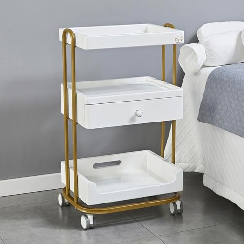 Chariot de salon en métal à 3 niveaux pour organiser vos outils