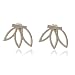 Lotus Studs Ear Crawler Earrings Cuff Climber Ear Wrap Pin Vine Pierced Charms Geometric Clip On Jewelry Silver Plated
