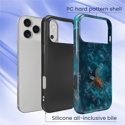 Housse PT 17 PM en silicone liquide mat premium imprimé tortue - 2