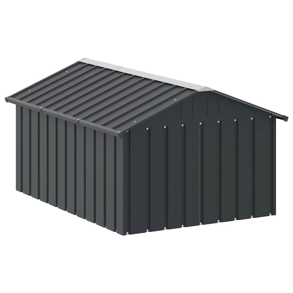 Niche pour Chien Extérieur Métal, Chenil d'extérieur Enclos Cage pour Chien Anthracite 116,5x153x81,5 cm Acier galvanisé