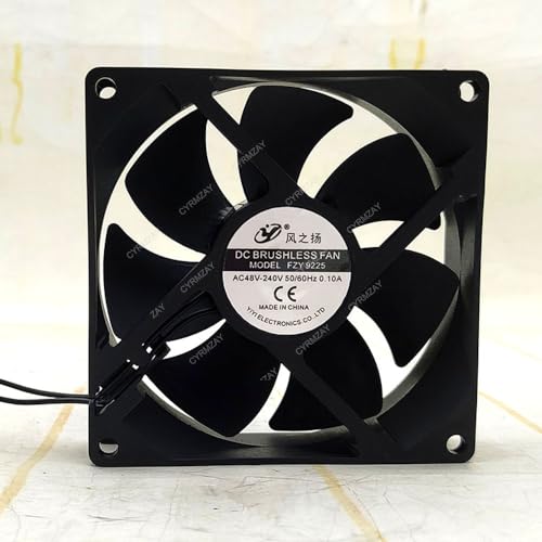CYRMZAY Compatible per FZY 9225 48-240V 0.10A 9225 9cm 2-Wire cooling Ventilatore
