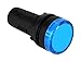 VCC (VISUAL COMMUNICATIONS COMPANY) PCL2224V600B LED Panel Mount Indicator, Blue, 24 V, 22 mm, 50 mA, 75 mcd, IP65