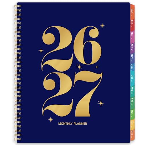 Agenda 2026-2027 de 18 meses con bloques diarios grandes para apuntar todo