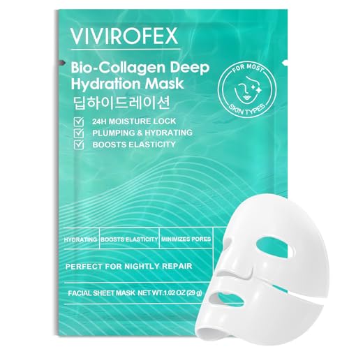 1 Pièces Masque Collagene Visage,Collagen Profond Masque...