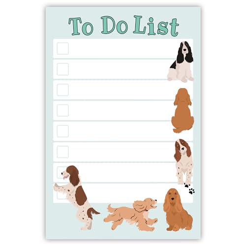 Image of DAILY RITMO Cavalier King Charles Spaniel Sticky to-Do List - Cute Dog Lover Gift for Women | Office School Supply Sticky Notes 4 inchx6 inch 50 Pages