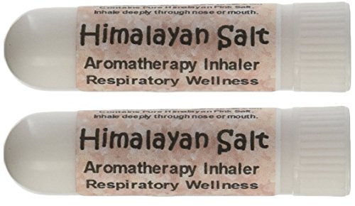 Urban ReLeaf Two Himalayan Salt Inhalers! Set of 2 Respiratory Wellness. Sinus & Lung Relief. Breathe Salt AIR Anywhere! Healing Ions. NO Scent! Handy Portable Neti Pot! 100% Natural