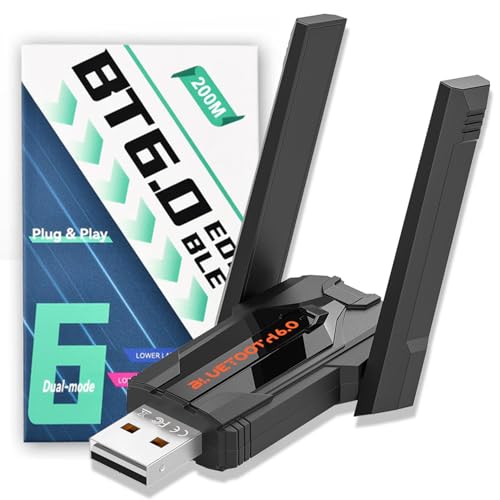 Adattatore Bluetooth USB 6.0, USB Bluetooth Dongle 150M Langstrecken-Bluetooth Stick