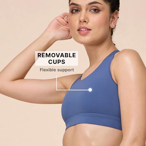 Image of Kica Crostini Full Coverage Sports Bra - High-Impact Support & Quick-Dry KICASKN Fabric
