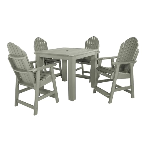 Image of highwood Hamilton 5 Piece Square Counter Height Dining Set, Eucalyptus