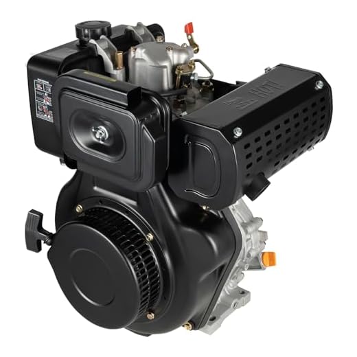 TBVECHI Engine 406CC 9HP Diesel Engine 4 Stroke Single Cylinder Air- Cooled Recoil 3600 RPM, 9 HP Single Cylinder Air Cooled Machine