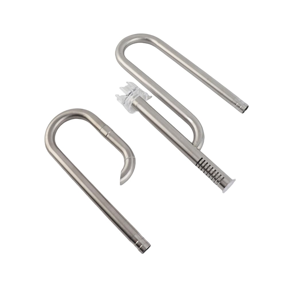 Joyzan Stainless Steel Lily Pipes, Metal Inflow Outflow Oil Film Skimmer Pipe Aquarium Plant Filter Tube Adjustable Flow Inlet Outlet Tubing Detachable Removes Scum Water for Rimless Planted Tank โ image 1