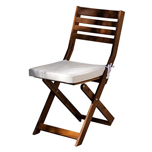 PARAMAISON Cuscini Sedie Esterno Set da 2 Cook, Quadro, Sfoderabile, Antigraffio, con Laccetti, Interni od Esterni, Imbottitura 5 cm, Universale Copri Sedia Giardino 40x40 cm