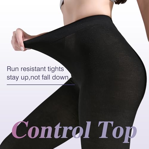 TOCONFFON Women's Winter Leggings Warm Opaque Tights, Stretchy Warm Tights 140D/200D3