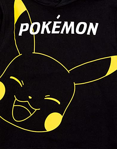 Sweat à capuche Pokémon noir : pull de jeu Pikachu pour garçon - 6